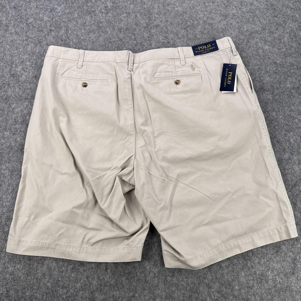 Polo Ralph Lauren Shorts Mens 46B Beige Classic Fit Chino 100% Cotton New Tags - Picture 5 of 13